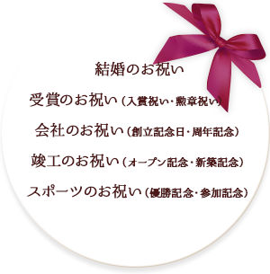 結婚、受賞、会社、施工、スポーツの御祝いに